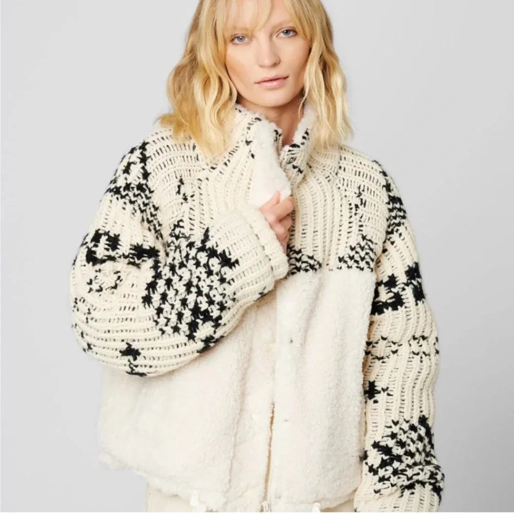NEW Blank NYC Feeling Cozy Sherpa Sweater Jacket S - Picture 1 of 14